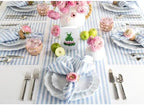 Solino Home 100% Pure Linen Table Runner, 14 x 156 in, Blue, Amalfi Stripe - Image 2