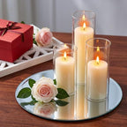 Shihanee 36 Pillar Candles,3'' X 5.9", 7.9", 9.8",Clear,Ivory - Image 6