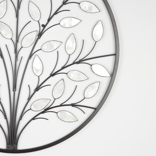 ALICE HOUSE Metal Wall Art with Shell Leaves, 26" Tree Wall Sculpture, Wall Decor for Living Room, Dining Room, Bedroom, Entryway AL4101 - Image 6