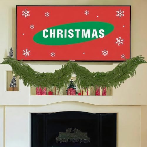 4 Pcs 9 FT Christmas Garland, Artificial Norfolk Pine Garland - Image 5