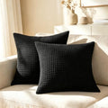 CaliTime Decorative Couch Throw Pillow Covers 26 X 26 Inches Black by CaliTime