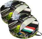 30 Inch Round Storage Bag 2 Pack,Zen Meditation Lake Water Waterproof Wreath Storage Container with Handles&Zipper Natural Landscape Closet Organizer Bags Garland Box - Image 2