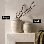Large Ceramic Flower Vase Home Decor Rustic Vintage Terracotta Vase 10.4" - Image 6