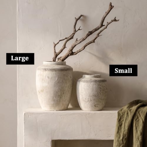 Ceramic Flower Vase Home Decor Rustic Vintage Terracotta Vase 7.28" - Image 6