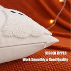 Halloween Throw Pillow Covers 20x20 Set of 2 White Ghost - Image 4