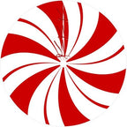 84 Inch Large Christmas Tree Skirt Candy Cane Swirl Christmas Tree Mat Peppermint Candy Red and White Xmas Tree Skirt Decorations for Gingerbread Christmas Home Party Winter Holiday Ornament by partygreeting