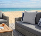 Outdoor/Indoor Sunbrella Throw Pillows Square Set of 2 Pieces 20 inch x 20 inch Canvas Granite - Cover Only, Insert Not Included - Image 3