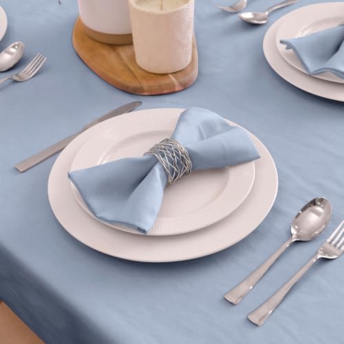 Encasa XO Cloth Napkins, Washable, Reusable Cotton 17"x17" - Image 2