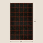 JTJ Easy Jute 3x5 Outdoor Rug, Black & Red Buffalo Plaid, Washable - Image 2