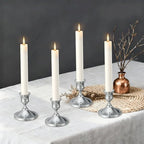 12 Pcs Silver Candle Holders, Silver Candlestick Holders Set for Table Centerpiece, Vintage Taper Candle Stand, Home Decor, Weddings, Festival and Dining Parties (Sliver) - Image 5