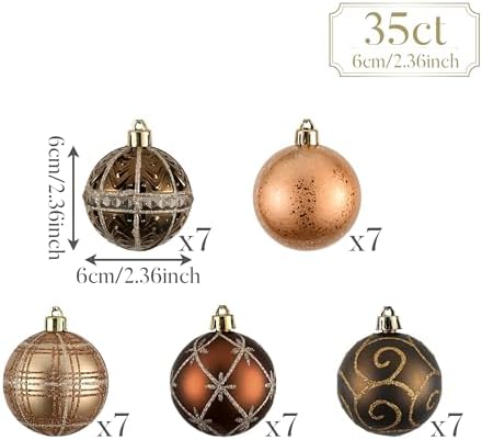 Valery Madelyn 35ct Christmas Tree Decorations Ball Ornaments 2.36 Inches - Image 3