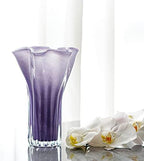 8'' Blown Glass Flower Vase, Decorative Modern Vase Centerpieces (Purple) - Image 6