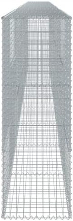 vidaXL Gabion Basket with Cover 354.3"x19.7"x59.1" Galvanized Iron - Image 6