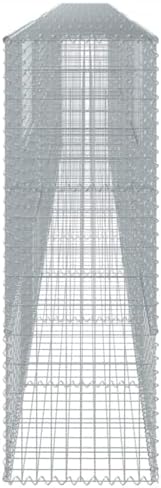 vidaXL Gabion Basket with Cover 354.3"x19.7"x59.1" Galvanized Iron - Image 6