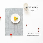 Placemats Set of 12 Vinyl/Plastic Woven Place Mats for Kitchen Table Indoor/Outdoor Washable Placemat Wipeable Dining Table Mats (Grey,12) - Image 5
