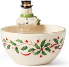 Lenox Holiday Snowman Christmas Candy Bowl by Lenox