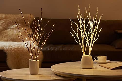 Birchlitland Lighted Brown Branches 18IN 70L Warm White Fairy Lights, LED Willow Branch Lights with Timer Battery Operated for Home Bedroom Living Room Vase Decoration - Image 5