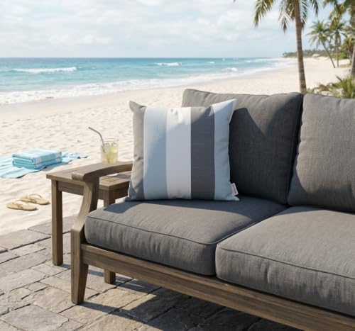 Outdoor/Indoor Sunbrella Throw Pillows Square Set of 2 Pieces 20 inch x 20 inch Direction Dew - Cover Only, Insert Not Included - Image 4