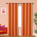 KOUFALL Orange Fall Curtains for Living Room,Halloween Curtain 84 Inch Length 2 Panels Set Blackout Bright Light Orange Color Funky Curtains for Bedroom Cortinas para Sala De Otoño by KOUFALL