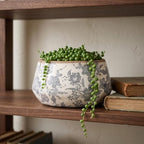 Ceramic Planter Pot, Grey Flower Pot with Drainage Hole, 7.8in - Image 7