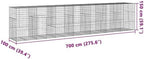 vidaXL Gabion Basket with Cover 275.6"x39.4"x59.1" Galvanized Iron - Image 3