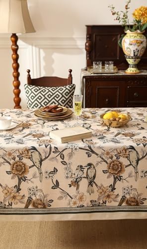 ISAENNE Designer Vintage Elegant Tablecloth Rectangular,94"x63" - Image 4
