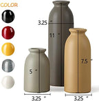 CWLWGO-Ceramic Matte Vase Set for Home Decor, Modern and Minimalist Decorative Flower Vases, Kitchen Living Room Table Centerpiece Decoration, Mantel Entryway Bookshelf Decor（Matte Multi） - Image 2