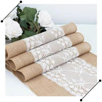 Burlap and lace Table Runner Farmhouse Tabler Runner lace (4) - Image 5