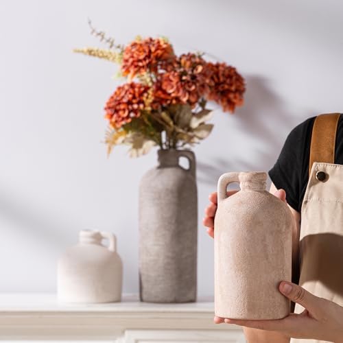 Ceramic Vase Home Table Decor - Flower Vase Set of 3 Living Room Kitchen Decorations Farmhouse Modern Rustic Vases Decorative Centerpiece for Shelf Bedroom Office Bathroom Dining Coffee Desk - Image 6