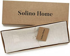 Solino Home 100% Pure Linen Placemats Natural, Athena 14 x 19 in, Set of 6 - Image 3
