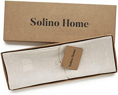 Solino Home 100% Pure Linen Placemats Natural, Athena 14 x 14 in, Set of 4 - Image 3