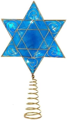 Kurt Adler 13" Battery-Operated Deluxe Hanukkah Tree Topper - Image 4