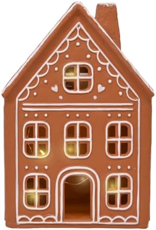 Mark Feldstein Iced Gingerbread Houses LED Figurines, Set of 2, 9 in - Image 3