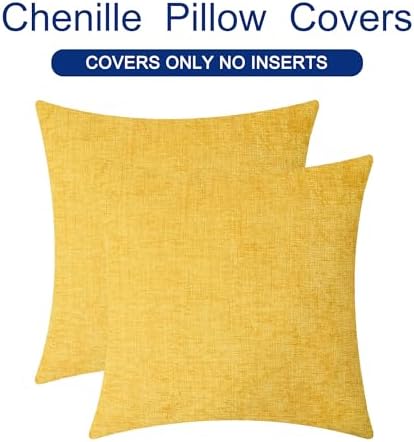 CaliTime Decorative Throw Pillow Covers 24 X 24 Inches Mustard Yellow - Image 6