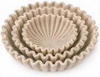 YMXYJM Decorative Bowl Set of 3, Fluted Resin Bowls for Home Decor, Beige - Image 6