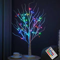 2ft Pre-lit Birch Tree with 72 LED Lights & Remote - RGB Color Changing Fairy Spirit Twinkling Tree for Christmas Decorations Indoor, Holiday, Bedroom, Wedding Decor | USB/Battery Powered by AOLTNRC