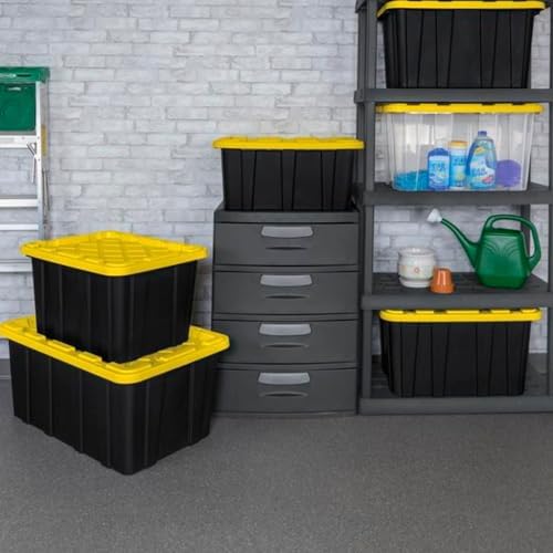 Sterilite Industrial Storage Tote with Lids for Garage, 27 Gallon, 16-Pack - Image 6