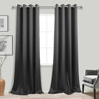 KOUFALL 132 Inch Curtains Long,Blackout 2 Panels Set Grommet 11 FT Room Darkening Tall Curtains for Living Room,Dark Grey - Image 3