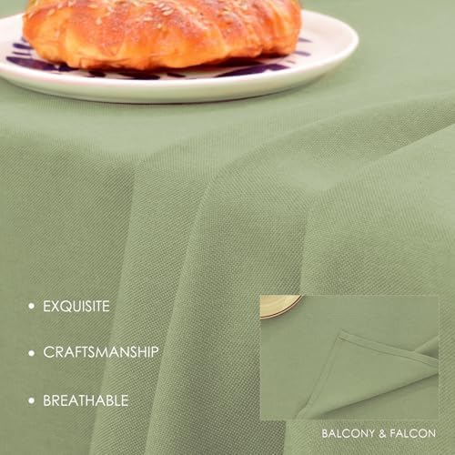 BALCONY & FALCON Rectangle Table Cloth Waterproof Sage 55"x95" - Image 3