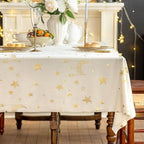 Ramadan Mubarak Tablecloths for Eid Mubarak Decorations Moon Star Table Cloth Rectangle Table Cover for Kitchen Dining Home Party Decorations - Image 3