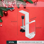 No Slip Mantel Heavy Duty Garland Hanger - 2-in-1 Garland and Stocking Holder for Mantle, Fireplace, and Front Door – Essential Christmas & Xmas Decoration (White, 8pcs) - Image 5