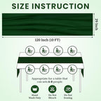 MDS Pack of 20 | Hunter Green | 10ft Chiffon Table Runner 29x120 Inches Long Romantic Rustic Sheer Gauze Runner for Wedding Bridal Shower Birthday Banquets Engagement Spring Easter Boho Decorations - Image 3