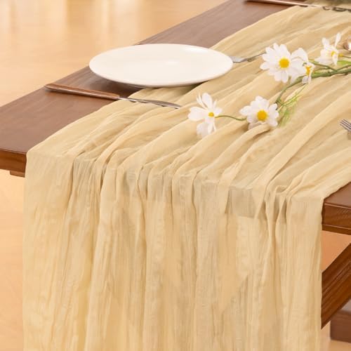 10 Pack Cheesecloth Table Runner Fall Boho Gauze Wedding Party Home Decor - Image 2