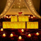 It Was Always You Decorations – Romantic Decoration Kit with Light Up Letters, 30 Tea Light Candles, 2000 Rose Petals, 10 Balloons – Luminary Bags for Anniversary Surprise by VidwanHome%E2%80%93OrderYousToda