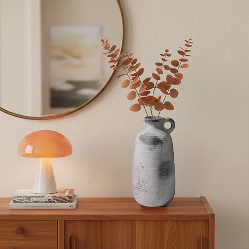 Sunddo Farmhouse Ceramic Vase, Rustic Grey - Image 4