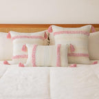 BUIOVBEY Boho Throw Pillow Covers Woven Tufted Pillow Cases with Tassels - Image 5