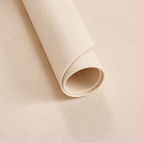 MOSAYT Vinyl Faux Leather Oval Placemats, Set of 8, Beige - Image 6