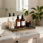 Bathroom Vanity Tray, 13" x 8" Decorative Wooden Tray for Countertop - Image 2