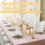 12-Pack Ivory Pillar Candles (2''X3,4,6) & 12-Pack Glass Cylinder Vases(2.6''X5,6,8),Hurricane Candles,Wedding Centerpiece Decor Set-Mixed Heights for Table, Proposal, Event. - Image 6