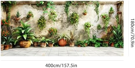 Large Garage Door Cover 157.5x70.9in Garden Plant Garage Door Banner Outdoor Decorations with Grommets & Rope, Waterproof Garage Door Decorations for House Exterior Spring Patio Decor - Image 7